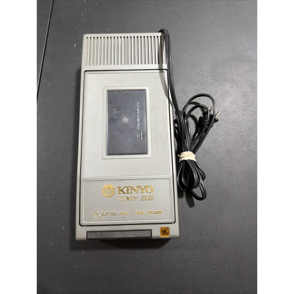 Kinyo Super Slim VHS Video Cassette Rewinder UV-413 80K5 421322 Tested